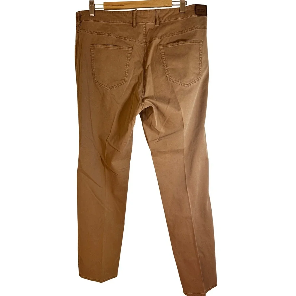 Peter Millar Men's Tan Sateen Stretch Five-Pocket‎ Pant Size 38